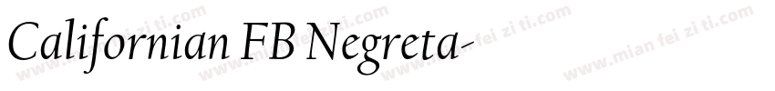 Californian FB Negreta字体转换
